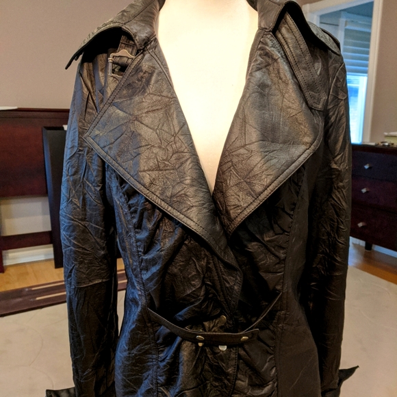 NWT Black Faux Leather Jacket - Picture 1 of 6